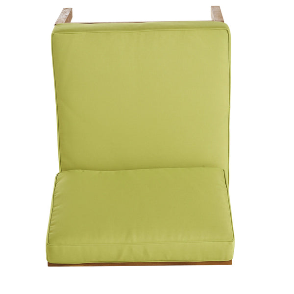 English Elm Perla Armless Accent Chair Tailored Low Profile Upholstered Seat for Living Room Green 58941.00MGRN