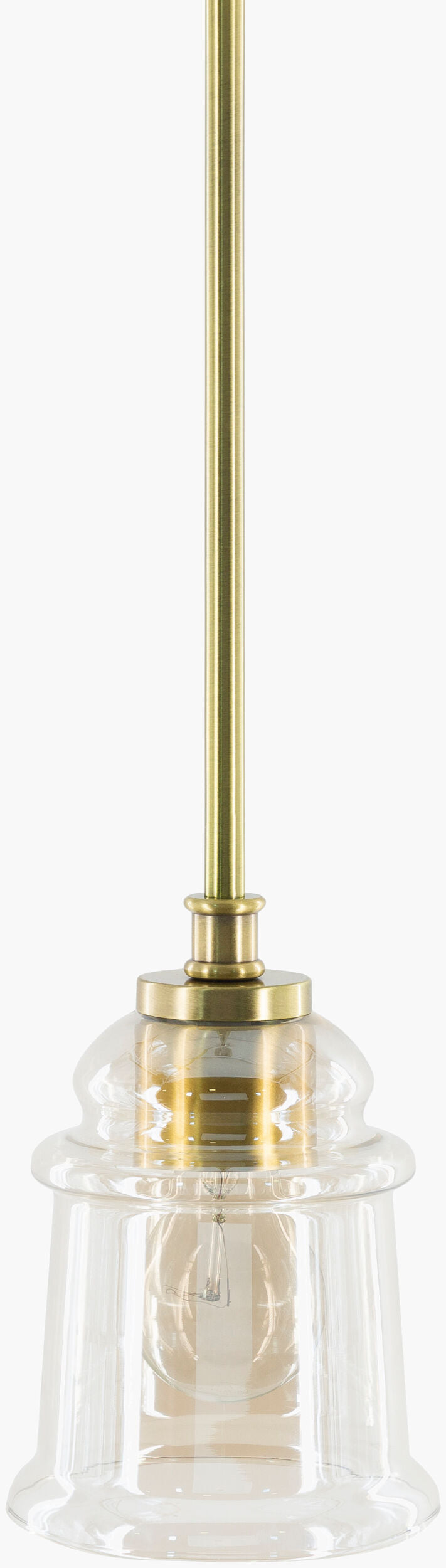 Surya Crosley Pendant Lighting - Modern Elegance In Metal & Glass For Effortless Home Illumination Fixture, Metallic ,Brass Iron,Glass Csy-001