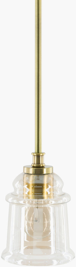 Surya Crosley Pendant Lighting - Modern Elegance In Metal & Glass For Effortless Home Illumination Fixture, Metallic ,Brass Iron,Glass Csy-001