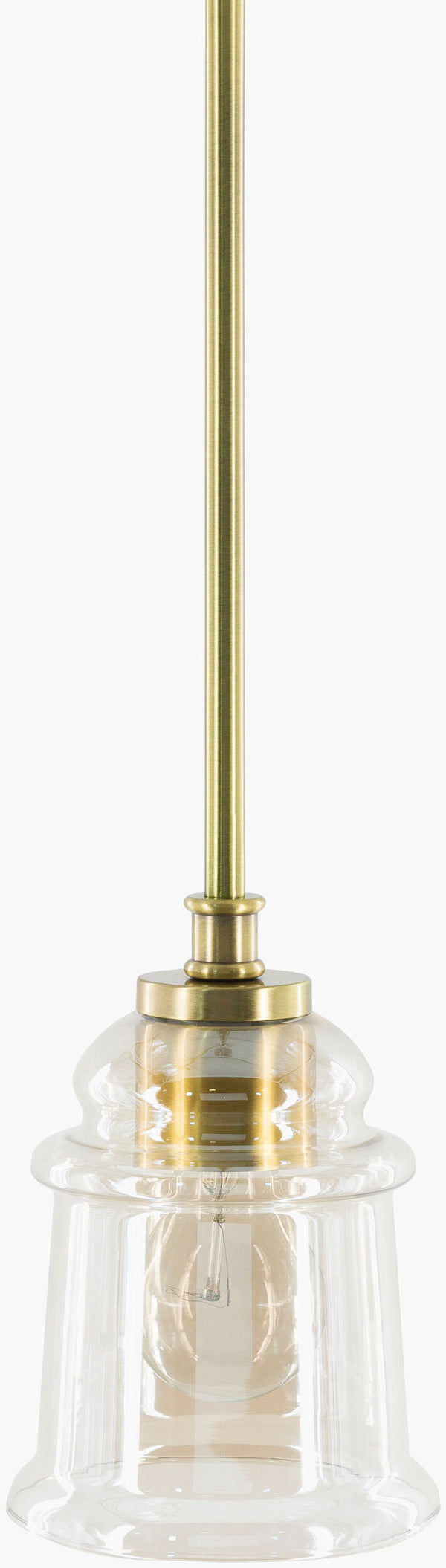 Surya Crosley Pendant Lighting - Modern Elegance In Metal & Glass For Effortless Home Illumination Fixture, Metallic ,Brass Iron,Glass Csy-001