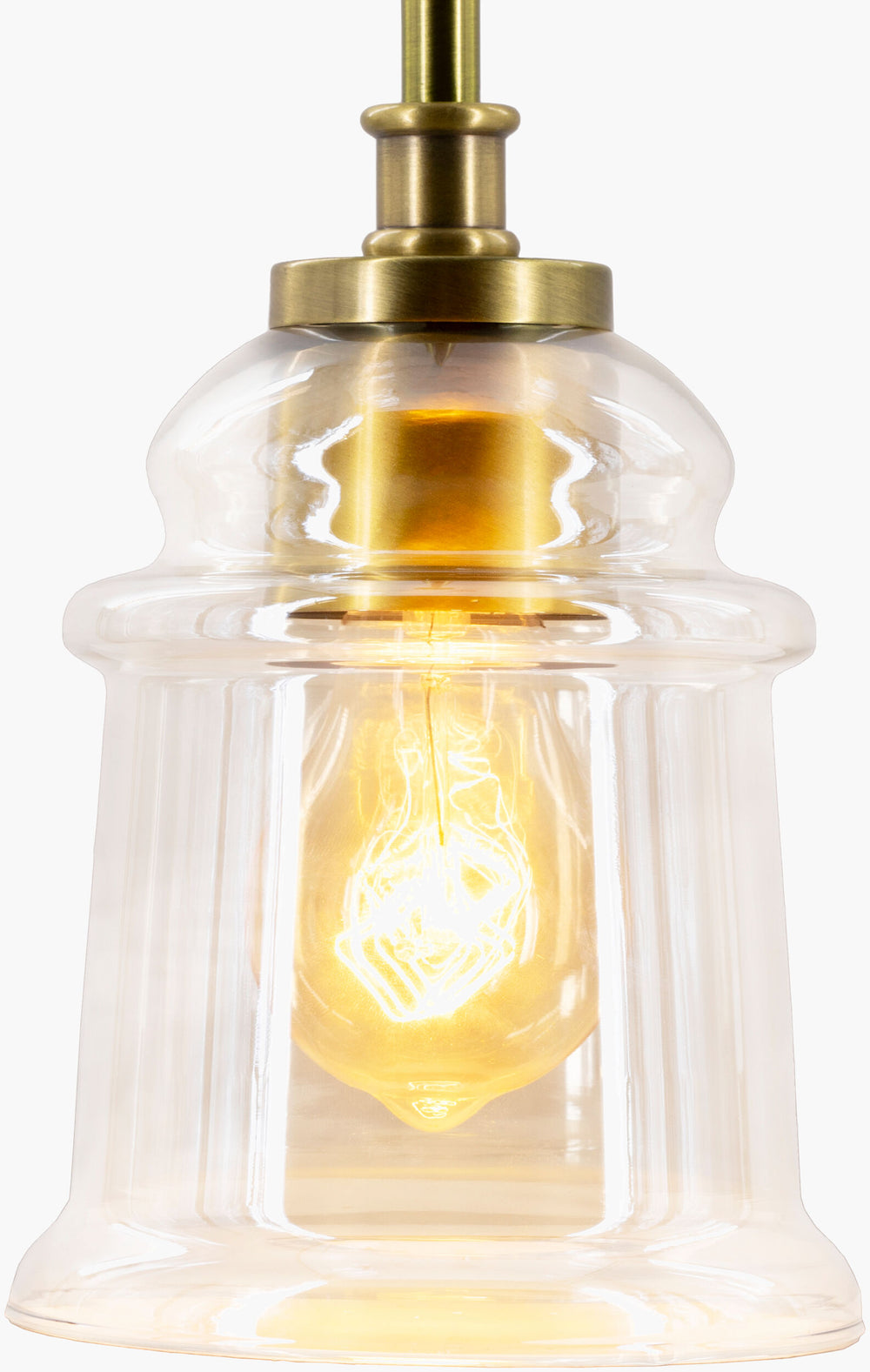 Surya Crosley Pendant Lighting - Modern Elegance In Metal & Glass For Effortless Home Illumination Fixture, Metallic ,Brass Iron,Glass Csy-001