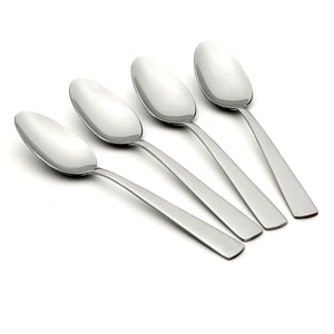 Lenox Oneida Nocha Everyday Flatware Dinner Spoons, Set of 4 Metallic, STAINLESS METAL H098004D