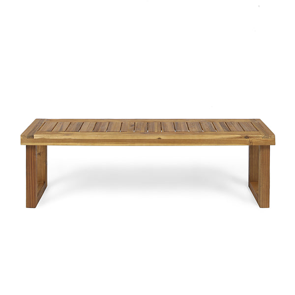 English Elm Christopher Knight Home® - Nestor Bench - Handcrafted Solid Acacia Wood Seating With Rustic Charm For Entryway Or Dining Area 63892.00MP1