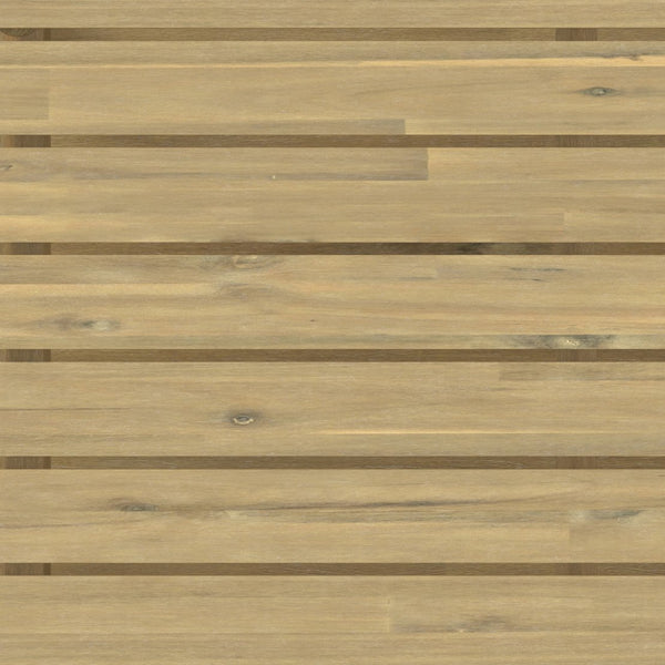 English Elm Bayshore Light Teak Outdoor Coffee Table — Solid Acacia Slatted Top, Weather-Resistant, 43.3" W B136P159365