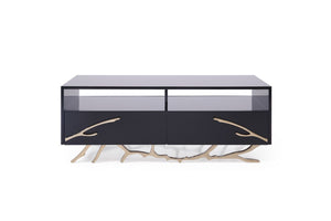 VIG Furniture Modrest Legend Modern Black & Gold Coffee Table VGVCCT8111-BLK