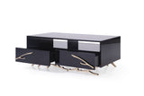 VIG Furniture Modrest Legend Modern Black & Gold Coffee Table VGVCCT8111-BLK