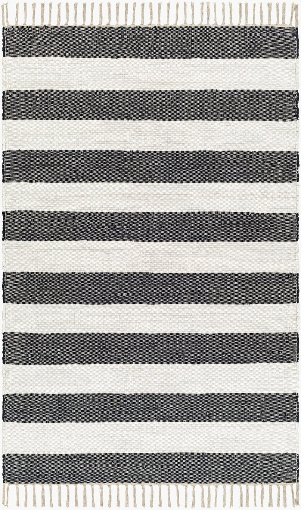 Livabliss Cotone Handmade Cotton Flatweave Runner Rug for Hallways and Entryways White, Navy 27" x 45" CTE2301-2745
