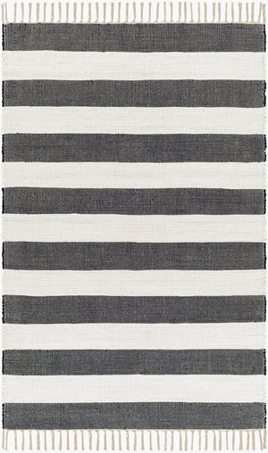 Livabliss Cotone Handmade Cotton Flatweave Runner Rug for Hallways and Entryways White, Navy 27" x 45" CTE2301-2745