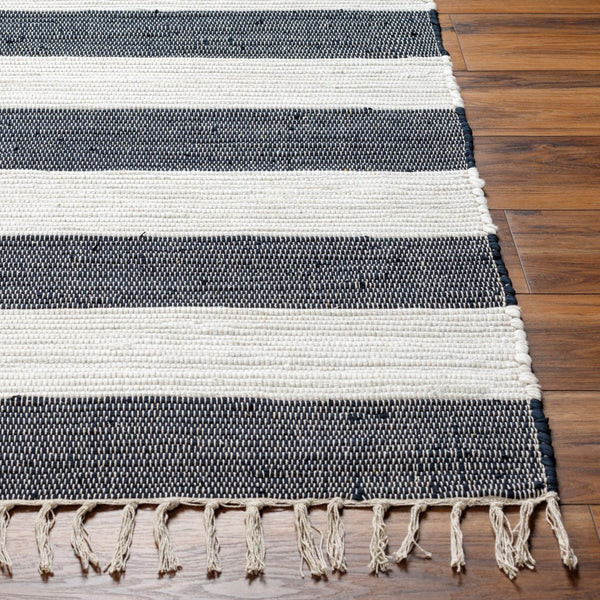 Livabliss Cotone Handmade Cotton Flatweave Runner Rug for Hallways and Entryways White, Navy 27" x 45" CTE2301-2745