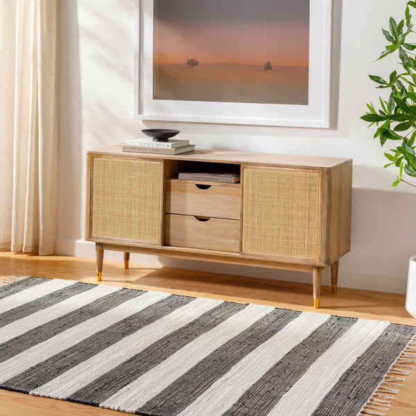 Livabliss Cotone Handmade Cotton Flatweave Runner Rug for Hallways and Entryways White, Navy 27" x 45" CTE2301-2745