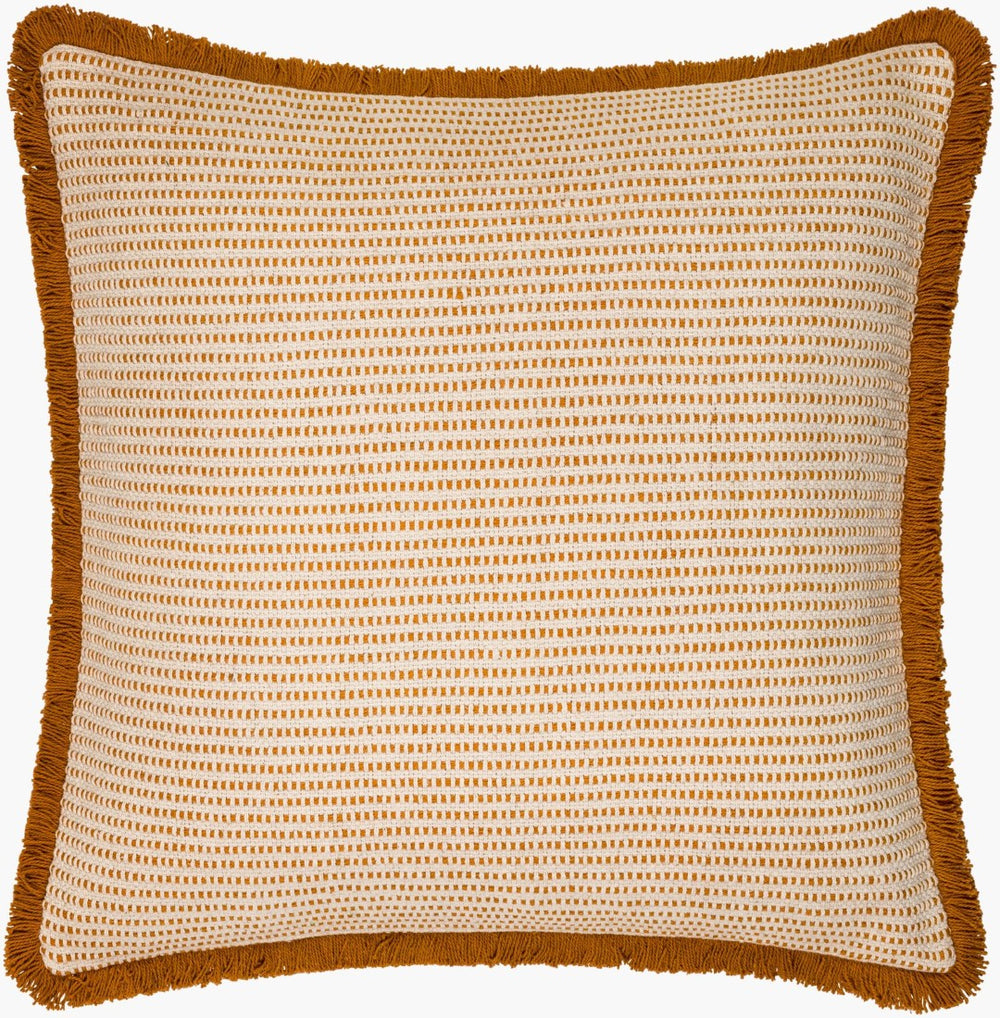 Livabliss Cotton Handwoven Fringe Accent Pillow Artisan Crafted for Farmhouse and Cottage Decor CTF001-2020