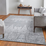 Feizy Rugs Eastfield Viscose/Wool Hand Woven Casual Rug Gray 3' x 5'