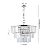 Safavieh Karissa 3 Tier Chandelier Nickel CTL1006B