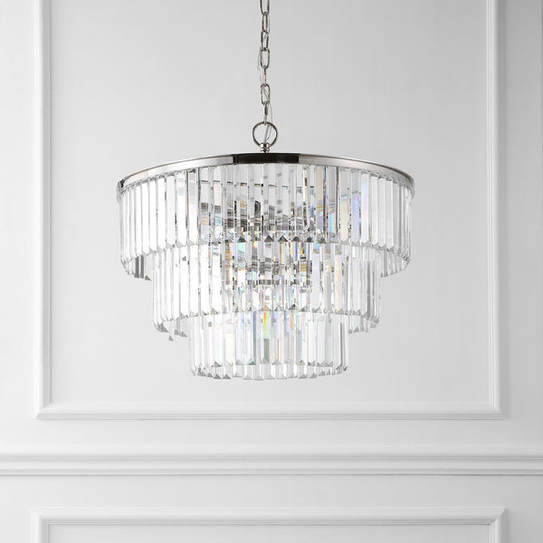 Safavieh Karissa 3 Tier Chandelier Nickel CTL1006B