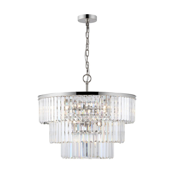 Safavieh Karissa 3 Tier Chandelier Nickel CTL1006B