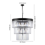 Safavieh Coulette 3 Tier Crystal Chandelier Black CTL1007A