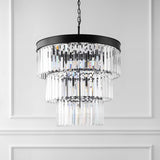 Safavieh Coulette 3 Tier Crystal Chandelier Black CTL1007A