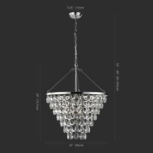 Safavieh Nydia Teardrop Chandelier Nickel CTL1017A