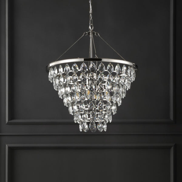 Safavieh Nydia Teardrop Chandelier Nickel CTL1017A