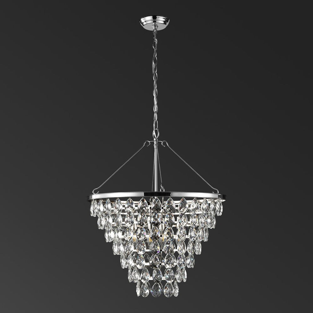 Safavieh Nydia Teardrop Chandelier Nickel CTL1017A