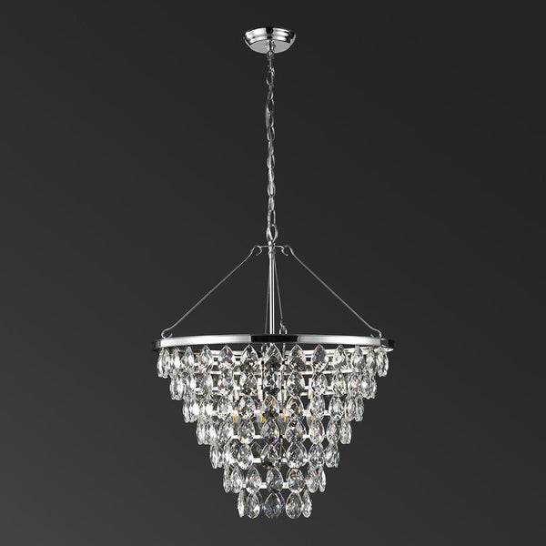 Safavieh Nydia Teardrop Chandelier Nickel CTL1017A