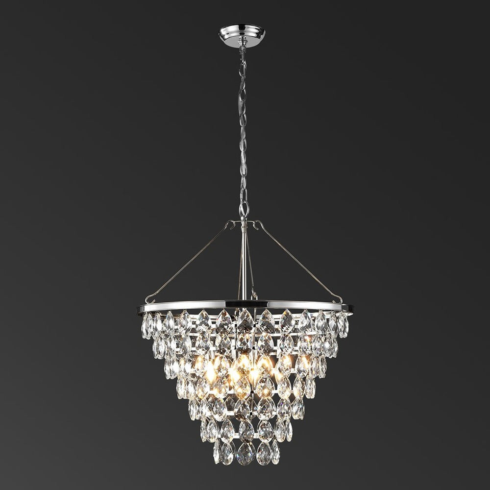 Safavieh Nydia Teardrop Chandelier Nickel CTL1017A