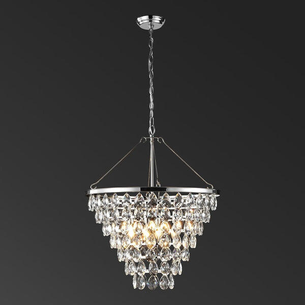 Safavieh Nydia Teardrop Chandelier Nickel CTL1017A