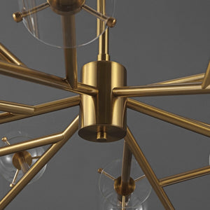 Safavieh Tessalyn Glass And Metal Chandelier Gold / Clear Metal / Glass CTL1046A