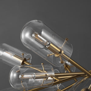 Safavieh Tessalyn Glass And Metal Chandelier Gold / Clear Metal / Glass CTL1046A