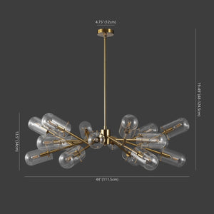 Safavieh Tessalyn Glass And Metal Chandelier Gold / Clear Metal / Glass CTL1046A