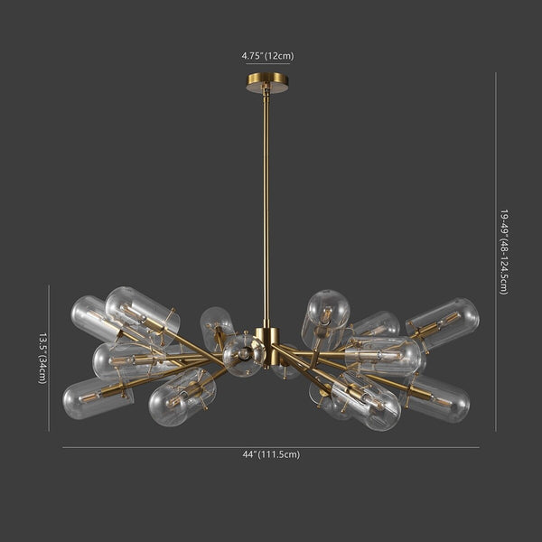 Safavieh Tessalyn Glass And Metal Chandelier Gold / Clear Metal / Glass CTL1046A