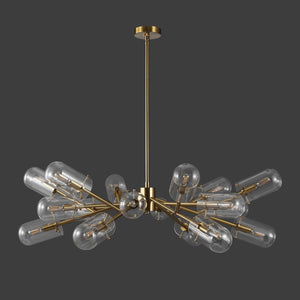 Safavieh Tessalyn Glass And Metal Chandelier Gold / Clear Metal / Glass CTL1046A