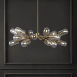 Safavieh Tessalyn Glass And Metal Chandelier Gold / Clear Metal / Glass CTL1046A