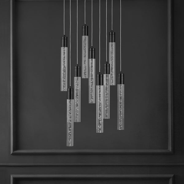 Safavieh Nicolle Acrylic 9 Light Chandelier Black Iron / Aluminum / Acrylic CTL1048A