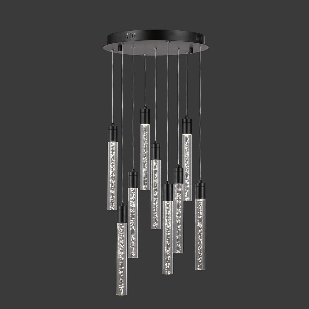 Safavieh Nicolle Acrylic 9 Light Chandelier Black Iron / Aluminum / Acrylic CTL1048A
