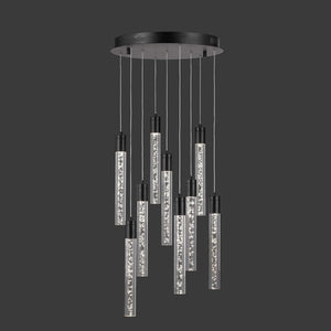 Safavieh Nicolle Acrylic 9 Light Chandelier Black Iron / Aluminum / Acrylic CTL1048A