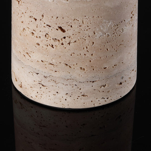 Safavieh Giacomo Travertine Table Lamp Travertine / Black 13.5 IN W x 13.5 IN D x 18.3 IN H