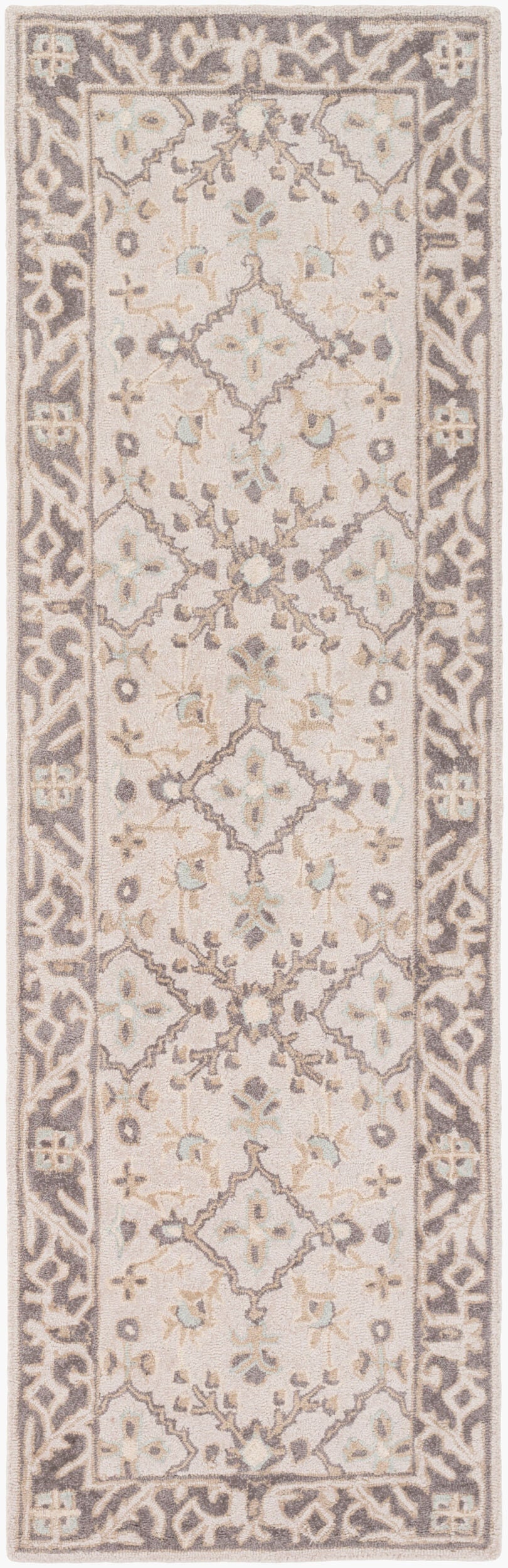 Surya Castille Luxurious 2' X 3' Handmade Wool Rug - Elegant Low Pile Design For Traditional Spaces Beige Wool Ctl2000-268