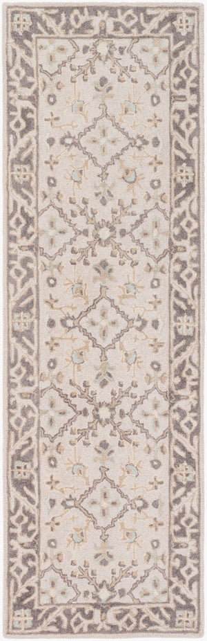 Surya Castille Luxurious 2' X 3' Handmade Wool Rug - Elegant Low Pile Design For Traditional Spaces Beige Wool Ctl2000-268