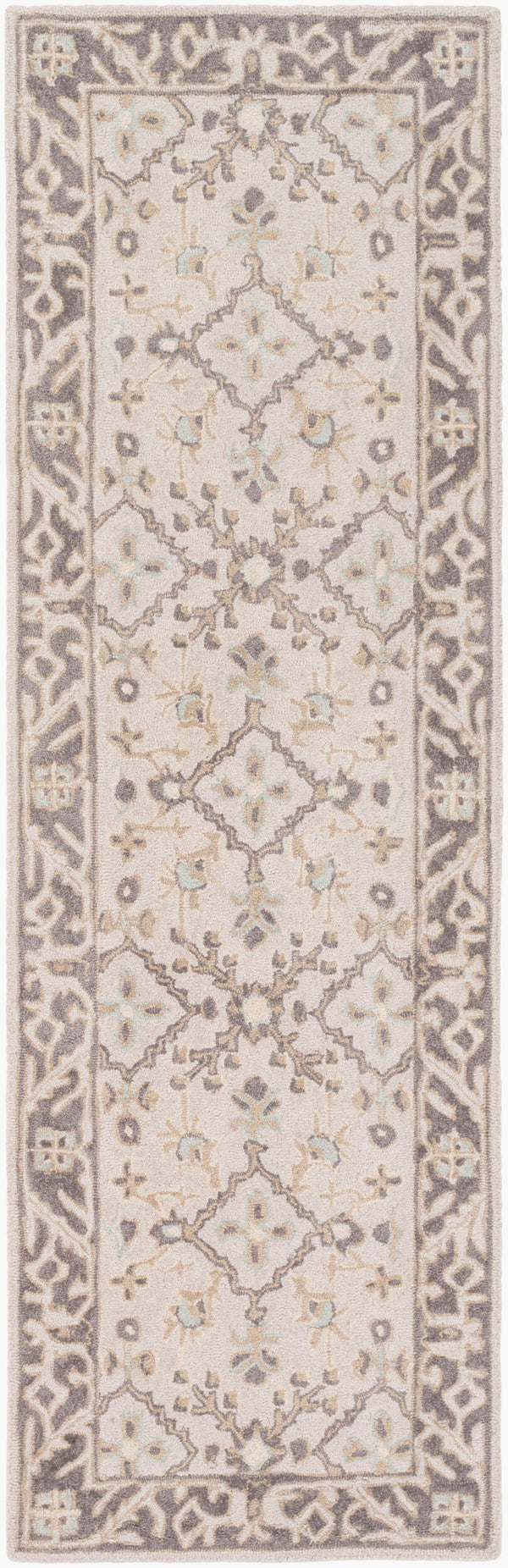 Surya Castille Luxurious 2' X 3' Handmade Wool Rug - Elegant Low Pile Design For Traditional Spaces Beige Wool Ctl2000-268