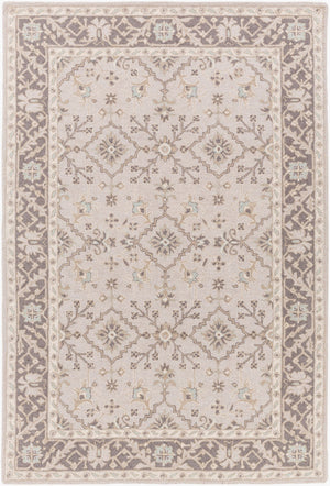 Surya Castille Luxurious 2' X 3' Handmade Wool Rug - Elegant Low Pile Design For Traditional Spaces Beige Wool Ctl2000-23