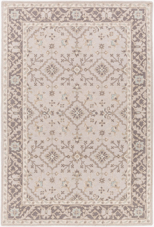 Surya Castille Luxurious 2' X 3' Handmade Wool Rug - Elegant Low Pile Design For Traditional Spaces Beige Wool Ctl2000-23