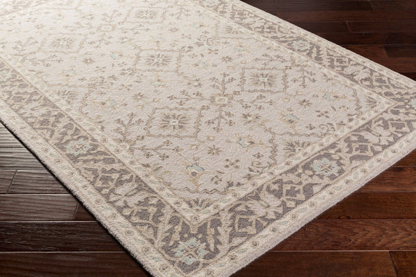 Surya Castille Luxurious 2' X 3' Handmade Wool Rug - Elegant Low Pile Design For Traditional Spaces Beige Wool Ctl2000-23