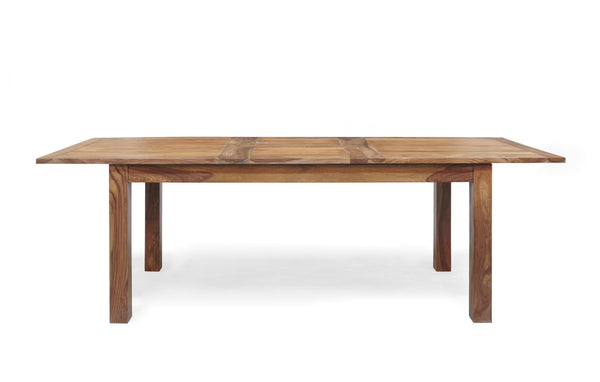 Porter Designs Porter Urban Solid Sheesham Wood Dining Table With Butterfly Leaf – Eco-friendly, Modern Design Natural Wood 07-117-01-4005