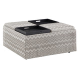 Homelegance By Top-Line Cormax Storage Ottoman Espresso Fabric