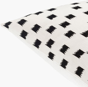 Surya Chromatique 18" Cotton Accent Pillow - Luxurious Softness With Unique Design For Stylish Comfort Black Cotton,Cotton Ctq004-2222p