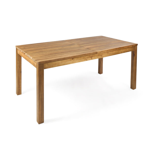 English Elm Christopher Knight Home® - WILSON Acacia Expandable Dining Table – Rustic Slat Panel Design, Sturdy Box Legs, Perfect Outdoor Entertaining (72"L) 60322.00