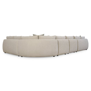 Bernhardt Bernhardt Jules Sectional With Sculpted Curved Silhouette, Plush Seating And Tailored Pillows For Luxe Comfort - Made to Order Beige 175.5" W x 112.5" D x 31.25" H K2084
