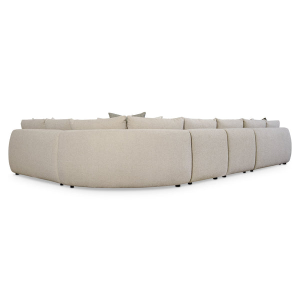 Bernhardt Bernhardt Jules Sectional With Sculpted Curved Silhouette, Plush Seating And Tailored Pillows For Luxe Comfort - Made to Order Beige 175.5" W x 112.5" D x 31.25" H K2084