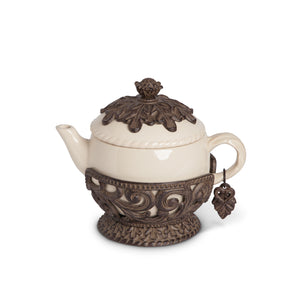 Acanthus Stoneware Teapot EAW31827 Park Hill